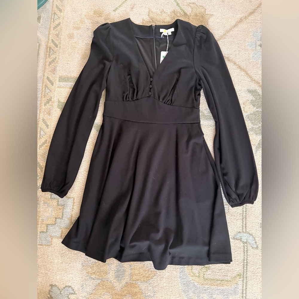 NWT Boden Black Long Sleeve Dress